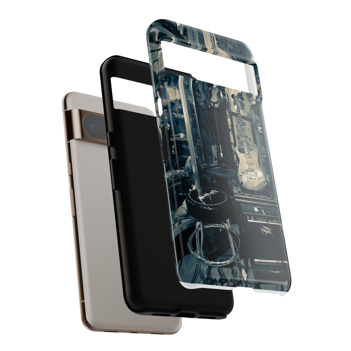 Guitar Vintage Phone Case, Tough Cases, Music Lover Gift, Rock & Roll Accessories, Unique Guitar Artwork, Phone Protection
