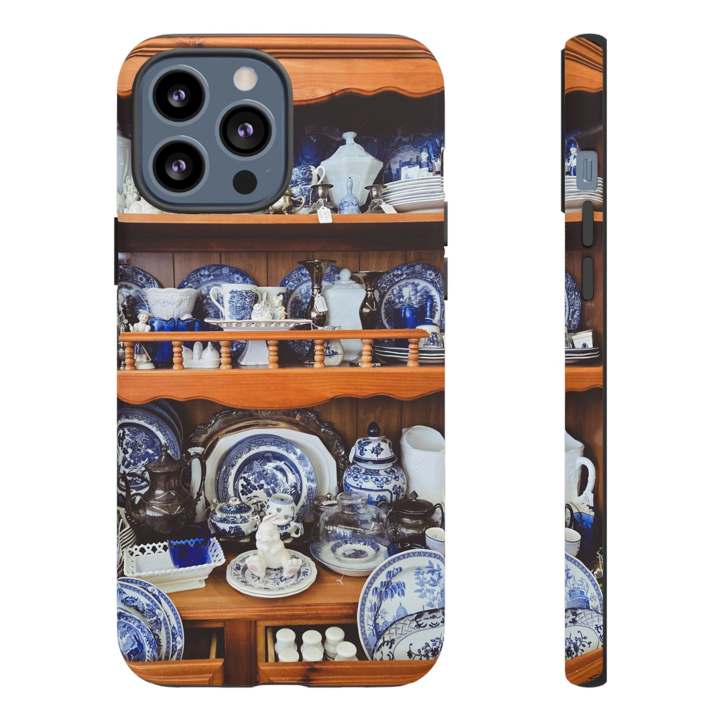 Blue & White Curio Charm Tough Phone Case. Classic China-Inspired Design with Timeless Elegance for Your iPhone, Samsung, or Google Pixel