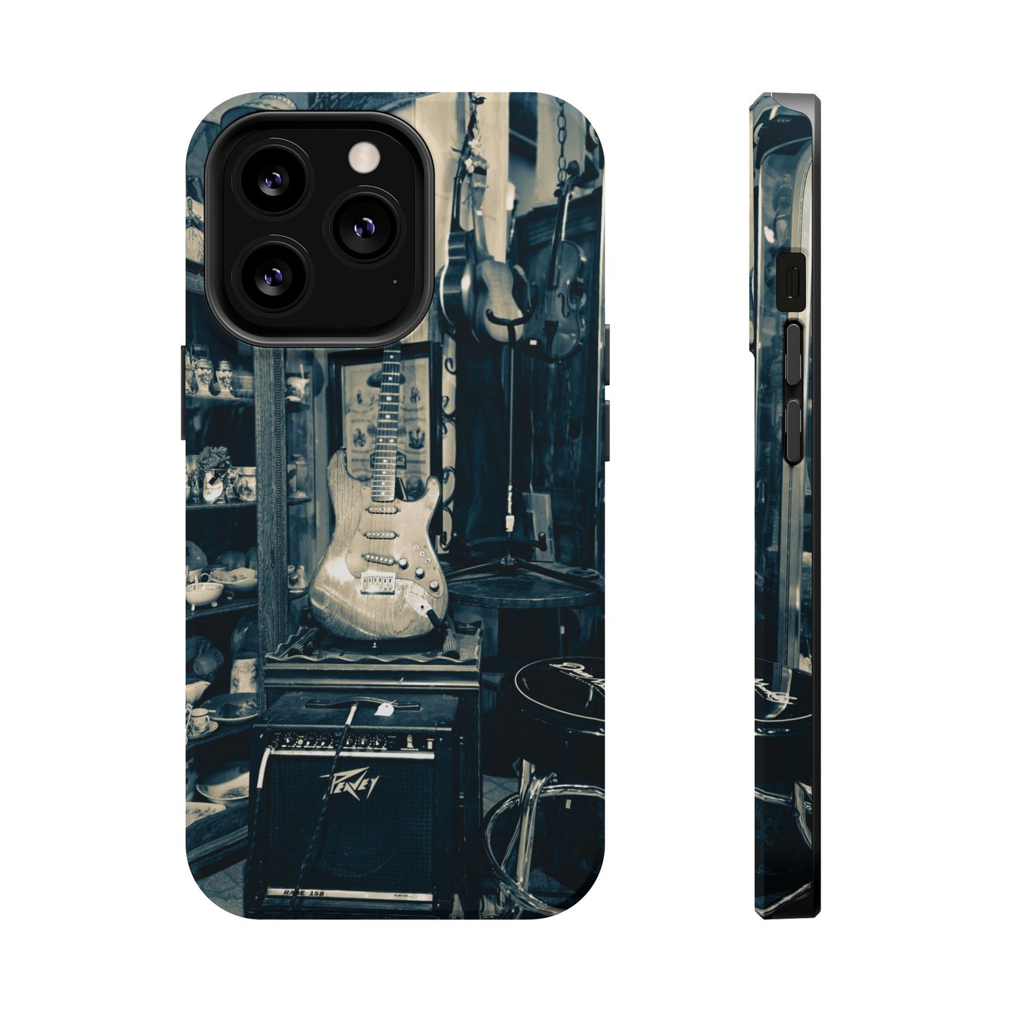 Vintage Electric Guitar Shop Phone Case | Magnetic Impact-Resistant Case