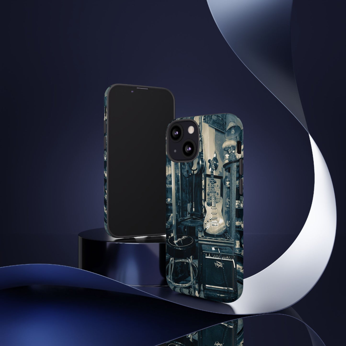 Guitar Vintage Phone Case, Tough Cases, Music Lover Gift, Rock & Roll Accessories, Unique Guitar Artwork, Phone Protection