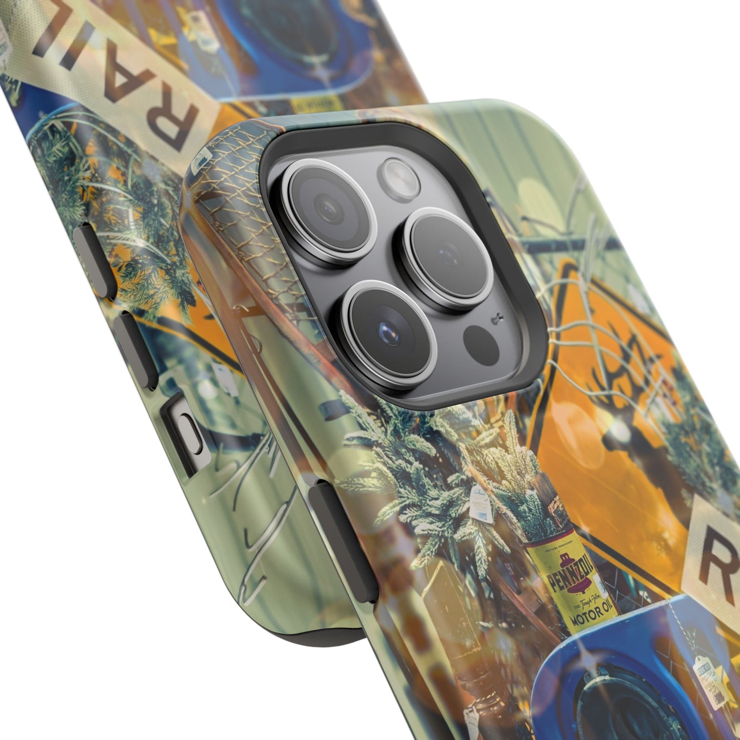 Vintage Railroad Crossing Collage Phone Case