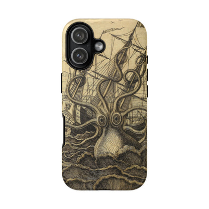 Vintage Kraken Tough Phone Case – Nautical Sea Monster Graphic