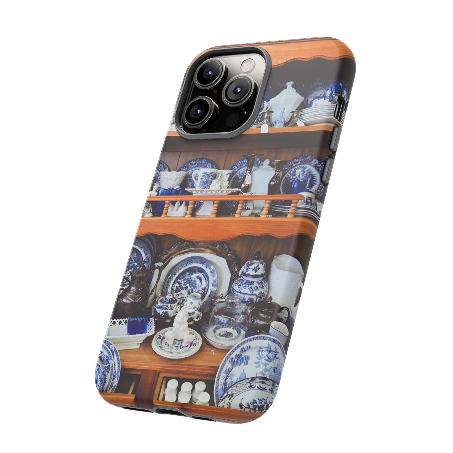 Blue & White Curio Charm Tough Phone Case. Classic China-Inspired Design with Timeless Elegance for Your iPhone, Samsung, or Google Pixel