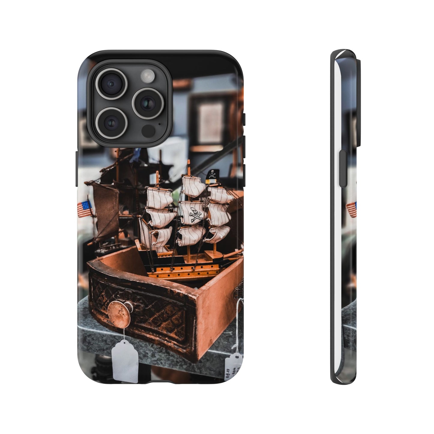 Vintage Ship-Inspired Phone Case, Nautical Design, Tough Phone Cover, Unique Gift for Sea Lovers, Perfect for Summer Adventures