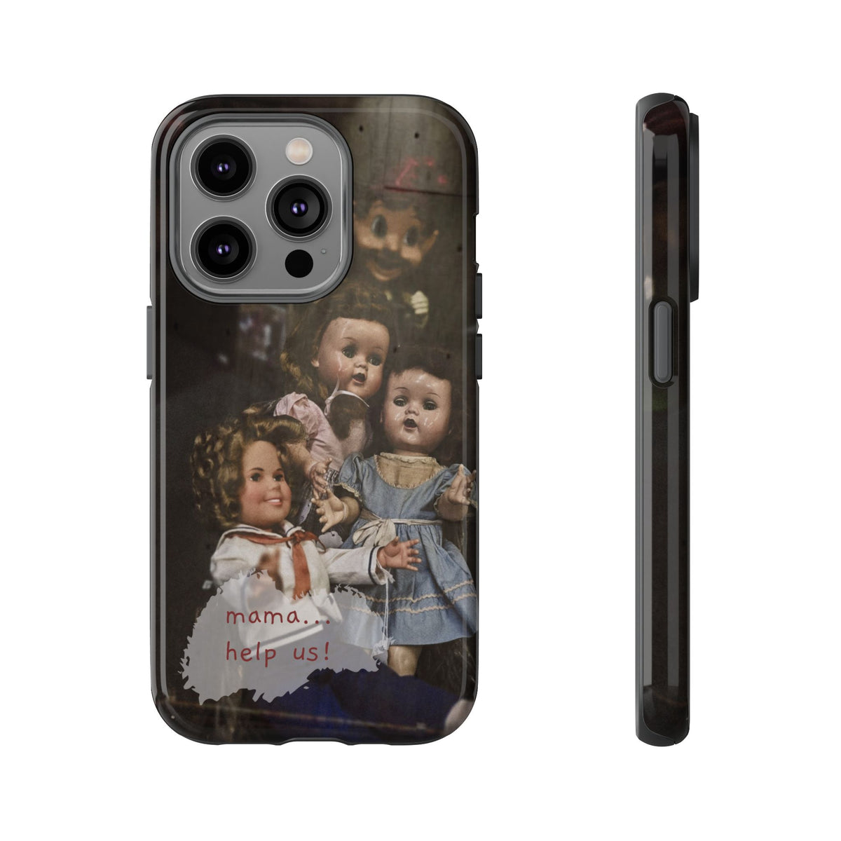Personalized Creepy Doll Tough Phone Case – Gothic Vintage Graphic