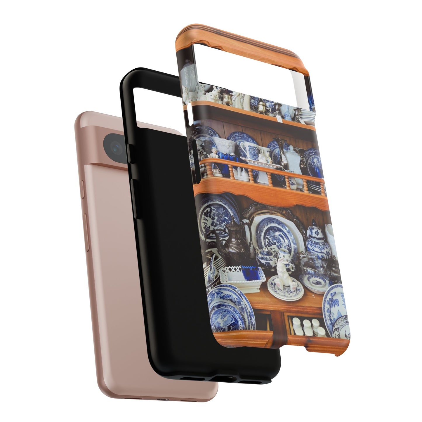 Blue & White Curio Charm Tough Phone Case. Classic China-Inspired Design with Timeless Elegance for Your iPhone, Samsung, or Google Pixel