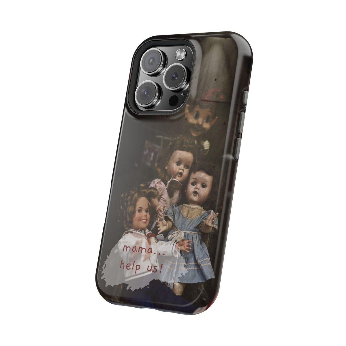 Personalized Creepy Doll MagSafe Tough Phone Case – Gothic Vintage Graphic