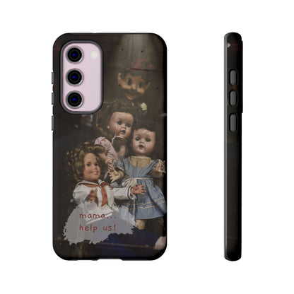 Personalized Creepy Doll Tough Phone Case – Gothic Vintage Graphic
