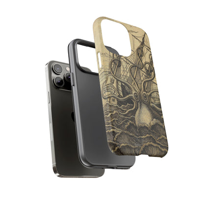 Vintage Kraken Tough Phone Case – Nautical Sea Monster Graphic