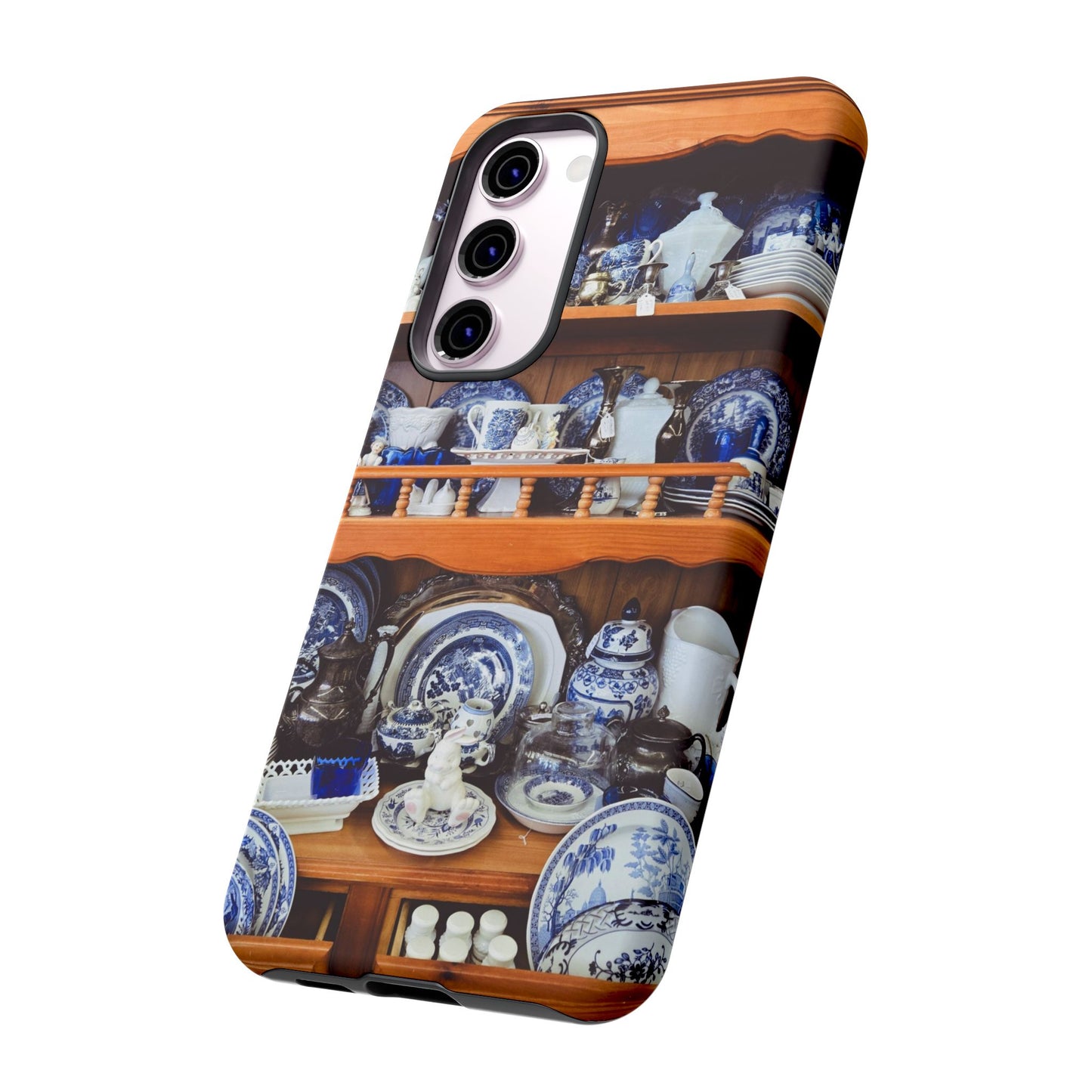 Blue & White Curio Charm Tough Phone Case. Classic China-Inspired Design with Timeless Elegance for Your iPhone, Samsung, or Google Pixel
