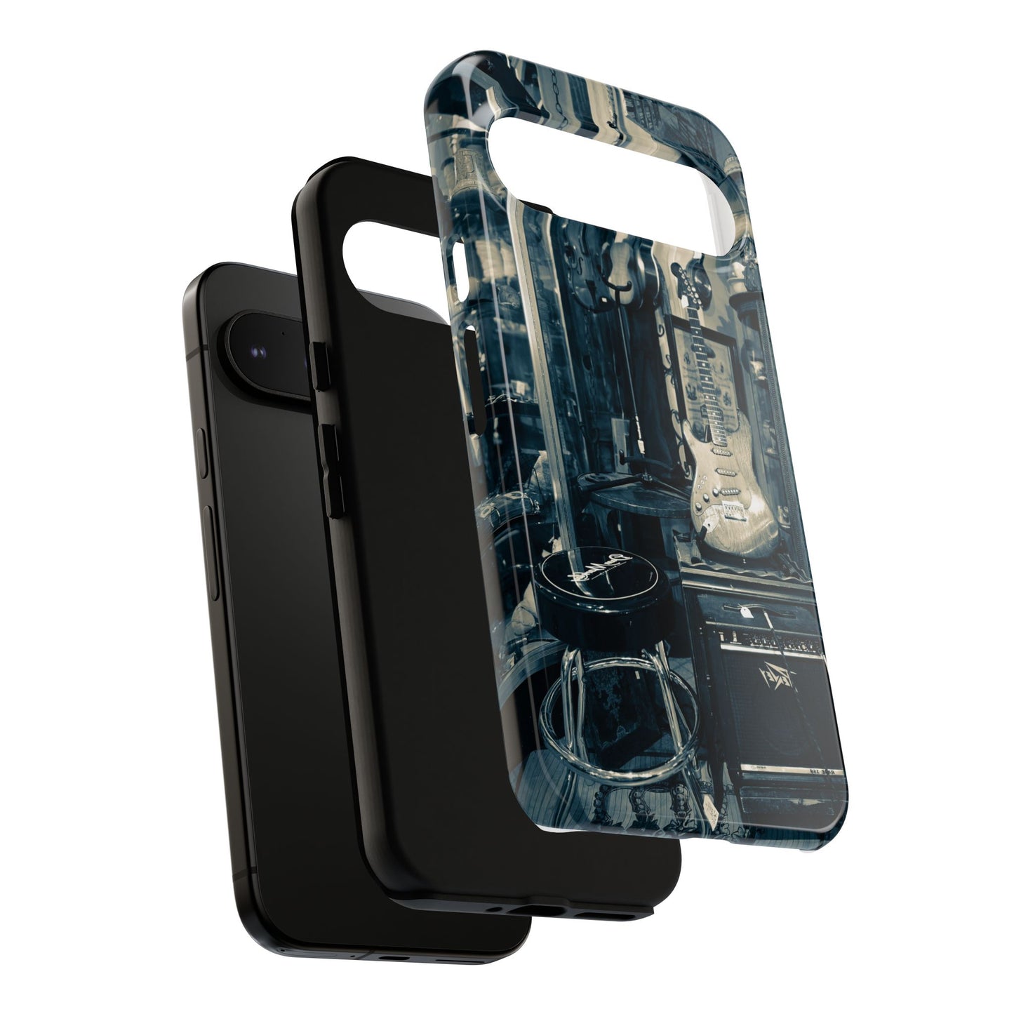 Guitar Vintage Phone Case, Tough Cases, Music Lover Gift, Rock & Roll Accessories, Unique Guitar Artwork, Phone Protection