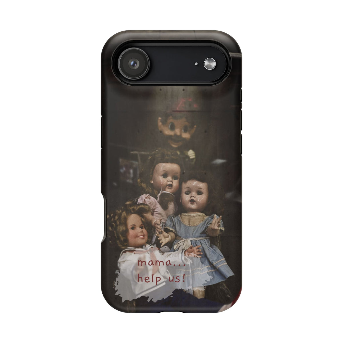 Personalized Creepy Doll MagSafe Tough Phone Case – Gothic Vintage Graphic