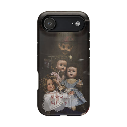 Personalized Creepy Doll MagSafe Tough Phone Case – Gothic Vintage Graphic
