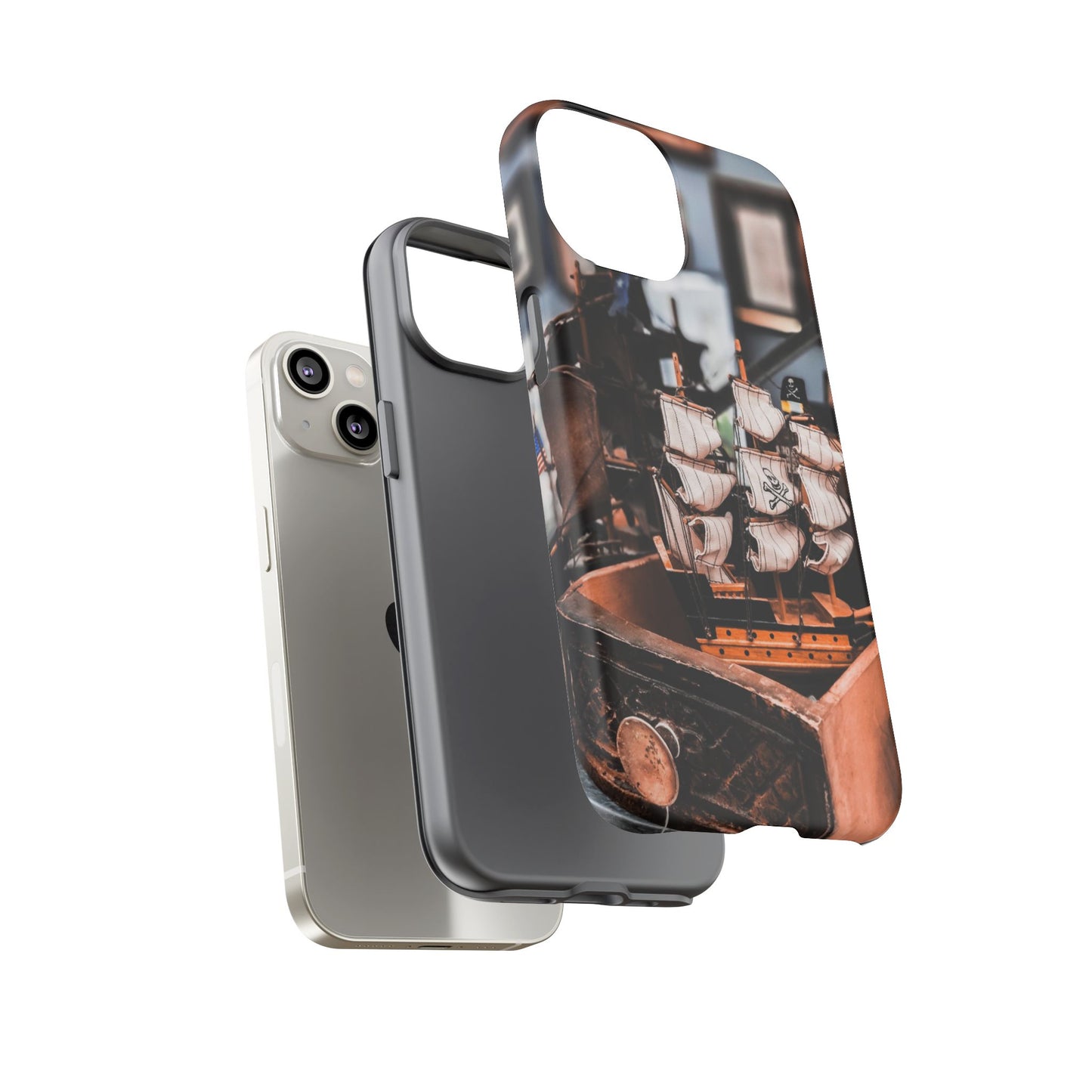 Vintage Ship-Inspired Phone Case, Nautical Design, Tough Phone Cover, Unique Gift for Sea Lovers, Perfect for Summer Adventures