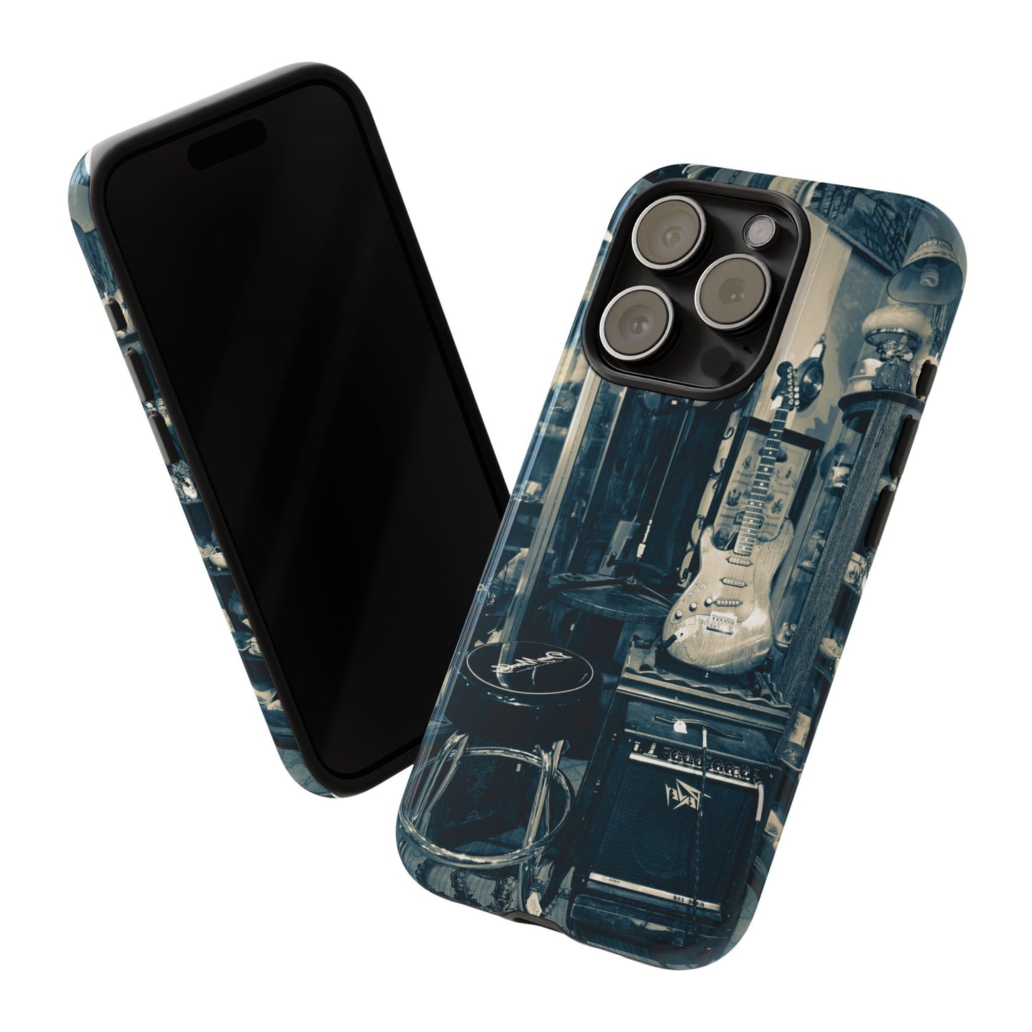 Guitar Vintage Phone Case, Tough Cases, Music Lover Gift, Rock & Roll Accessories, Unique Guitar Artwork, Phone Protection