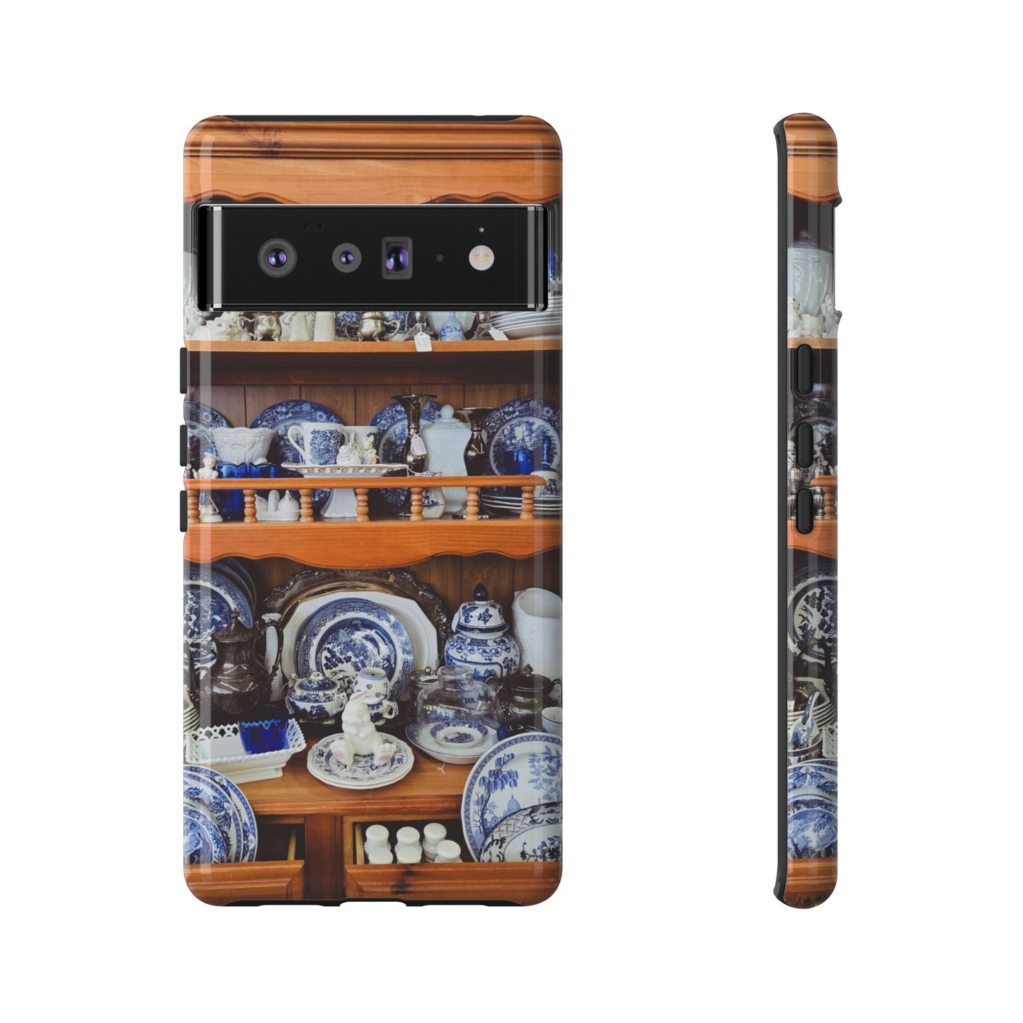 Blue & White Curio Charm Tough Phone Case. Classic China-Inspired Design with Timeless Elegance for Your iPhone, Samsung, or Google Pixel