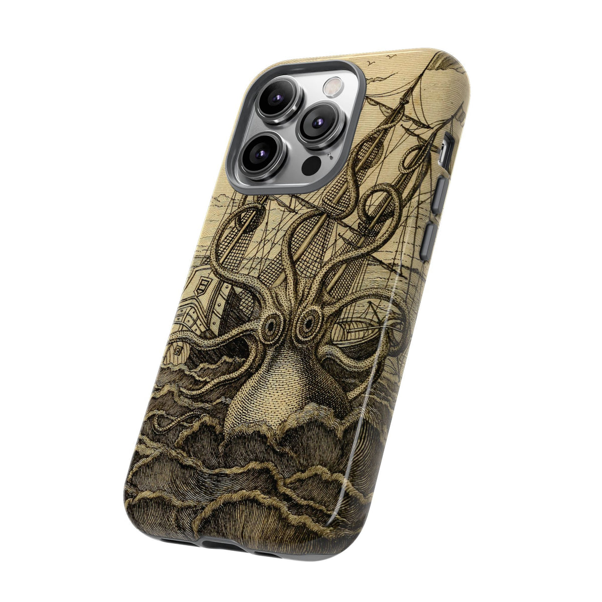 Vintage Kraken Tough Phone Case – Nautical Sea Monster Graphic