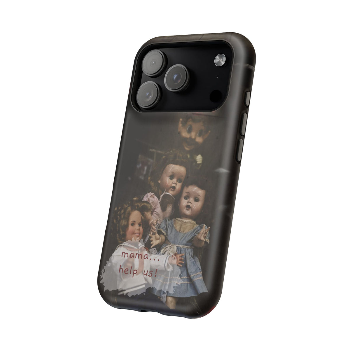 Personalized Creepy Doll MagSafe Tough Phone Case – Gothic Vintage Graphic