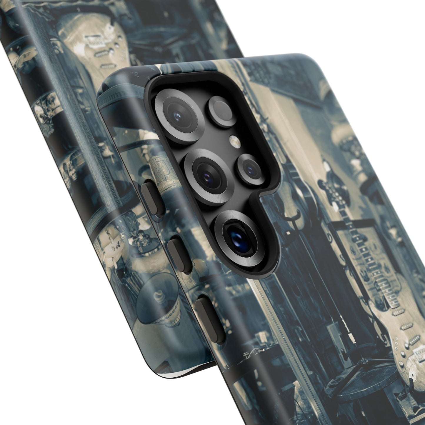 Guitar Vintage Phone Case, Tough Cases, Music Lover Gift, Rock & Roll Accessories, Unique Guitar Artwork, Phone Protection