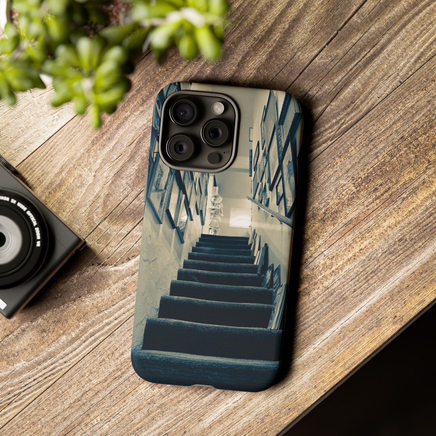 Vintage Boutique Stairway Tough Phone Case, Antique Shop Art Cover for iPhone, Samsung & Google Pixel