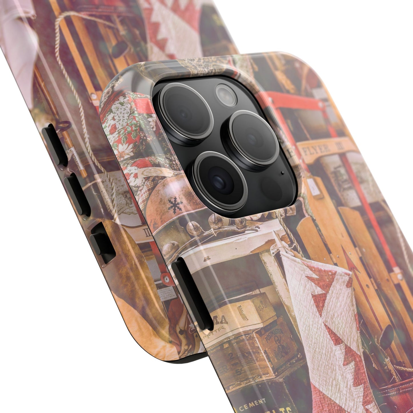 Vintage Ski Gear phone case | Retro winter sports collage