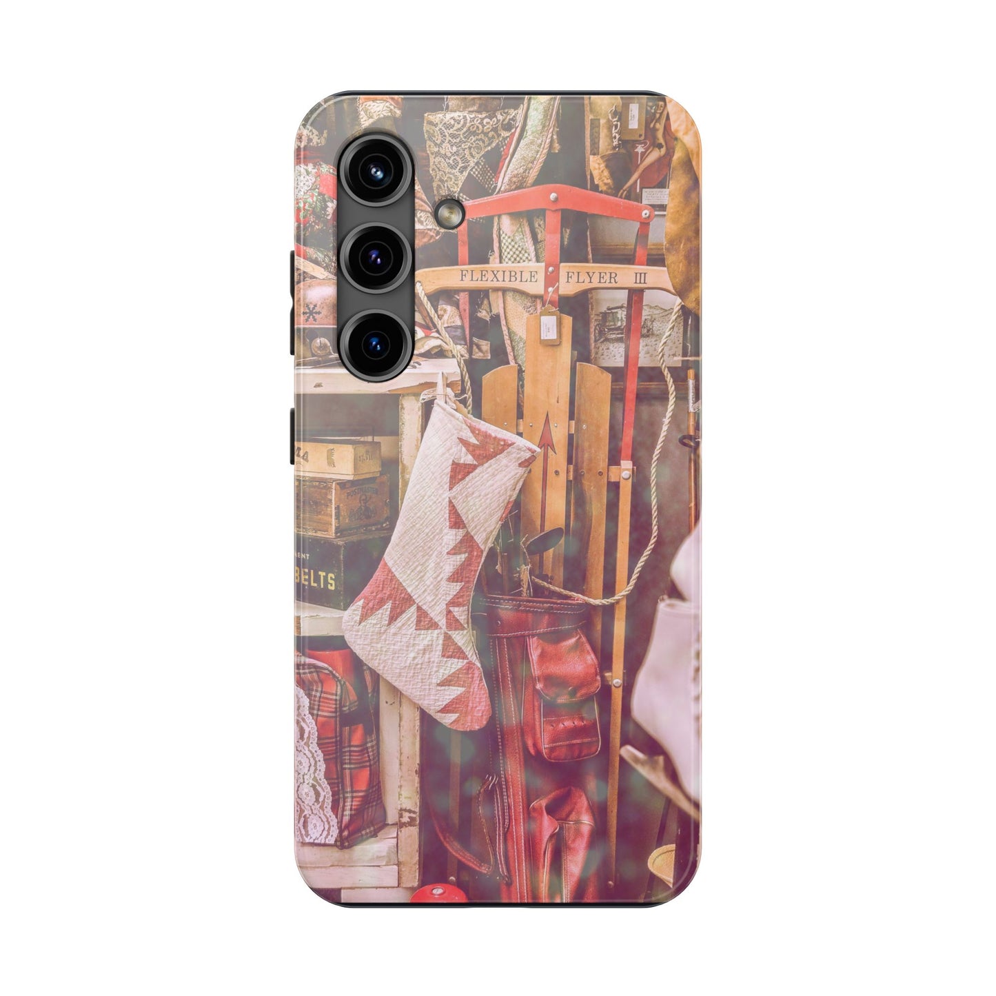 Vintage Ski Gear phone case | Retro winter sports collage