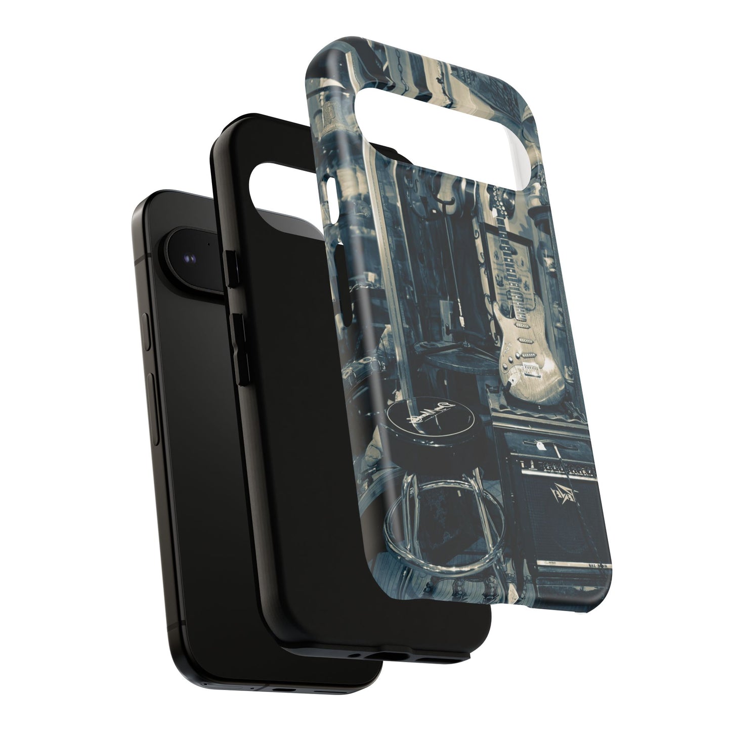 Guitar Vintage Phone Case, Tough Cases, Music Lover Gift, Rock & Roll Accessories, Unique Guitar Artwork, Phone Protection