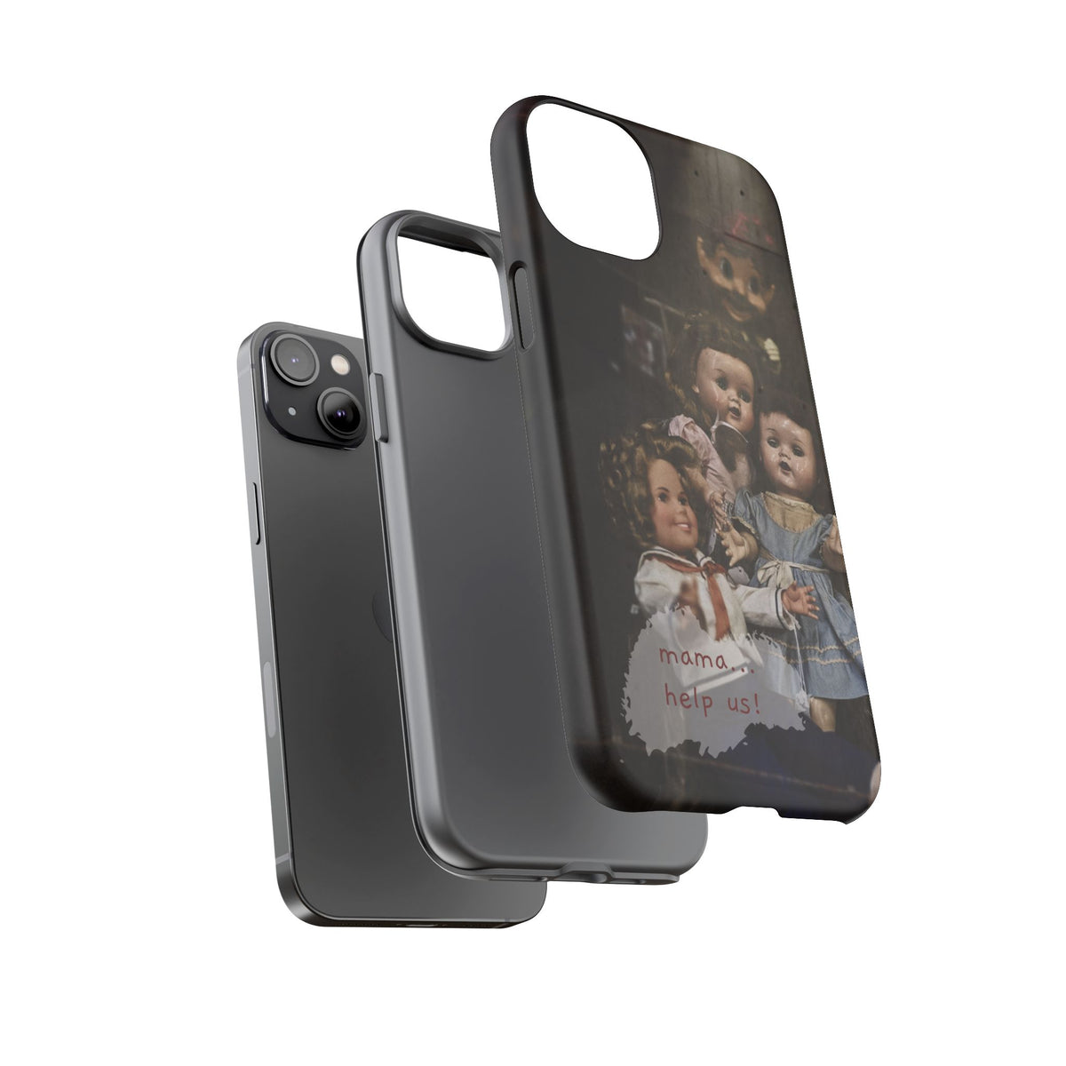 Personalized Creepy Doll Tough Phone Case – Gothic Vintage Graphic