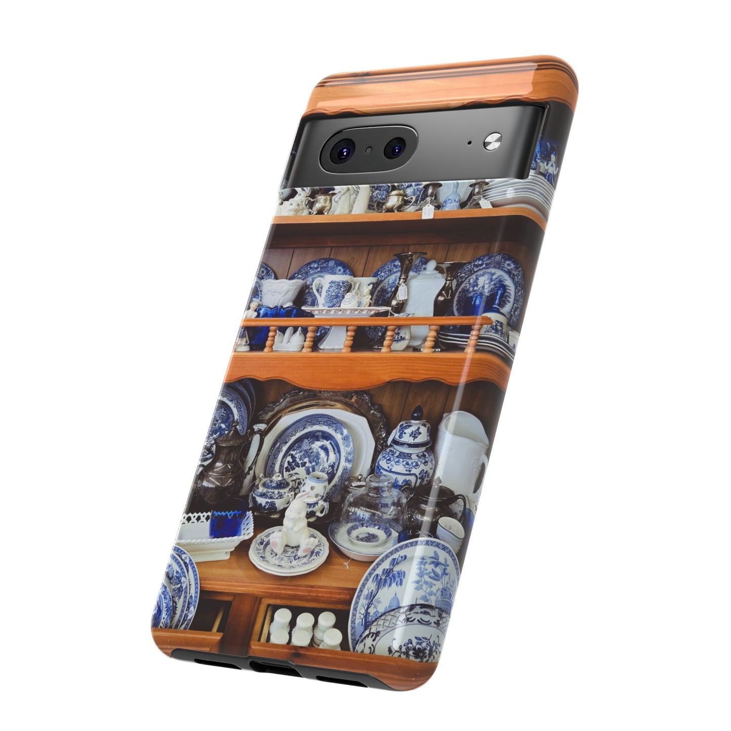 Blue & White Curio Charm Tough Phone Case. Classic China-Inspired Design with Timeless Elegance for Your iPhone, Samsung, or Google Pixel