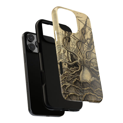Vintage Kraken Tough Phone Case – Nautical Sea Monster Graphic