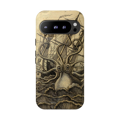 Vintage Kraken Tough Phone Case – Nautical Sea Monster Graphic