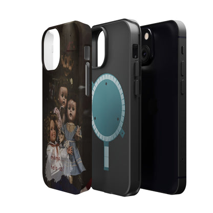 Personalized Creepy Doll MagSafe Tough Phone Case – Gothic Vintage Graphic