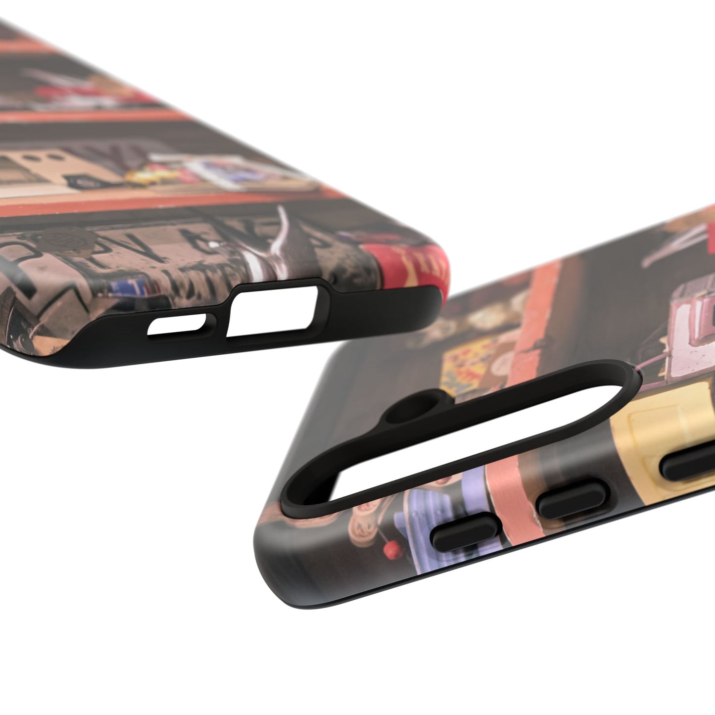 Vintage Toy Shelf Tough Phone Case, Nostalgic Collector Gift for iPhone, Samsung & Google Pixel
