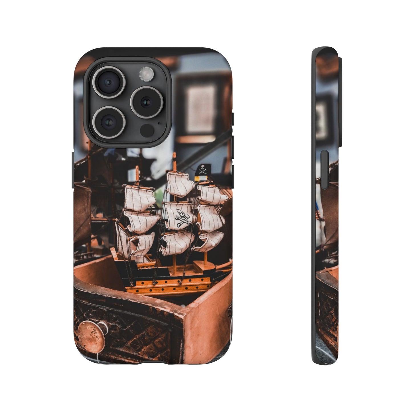 Vintage Ship-Inspired Phone Case, Nautical Design, Tough Phone Cover, Unique Gift for Sea Lovers, Perfect for Summer Adventures