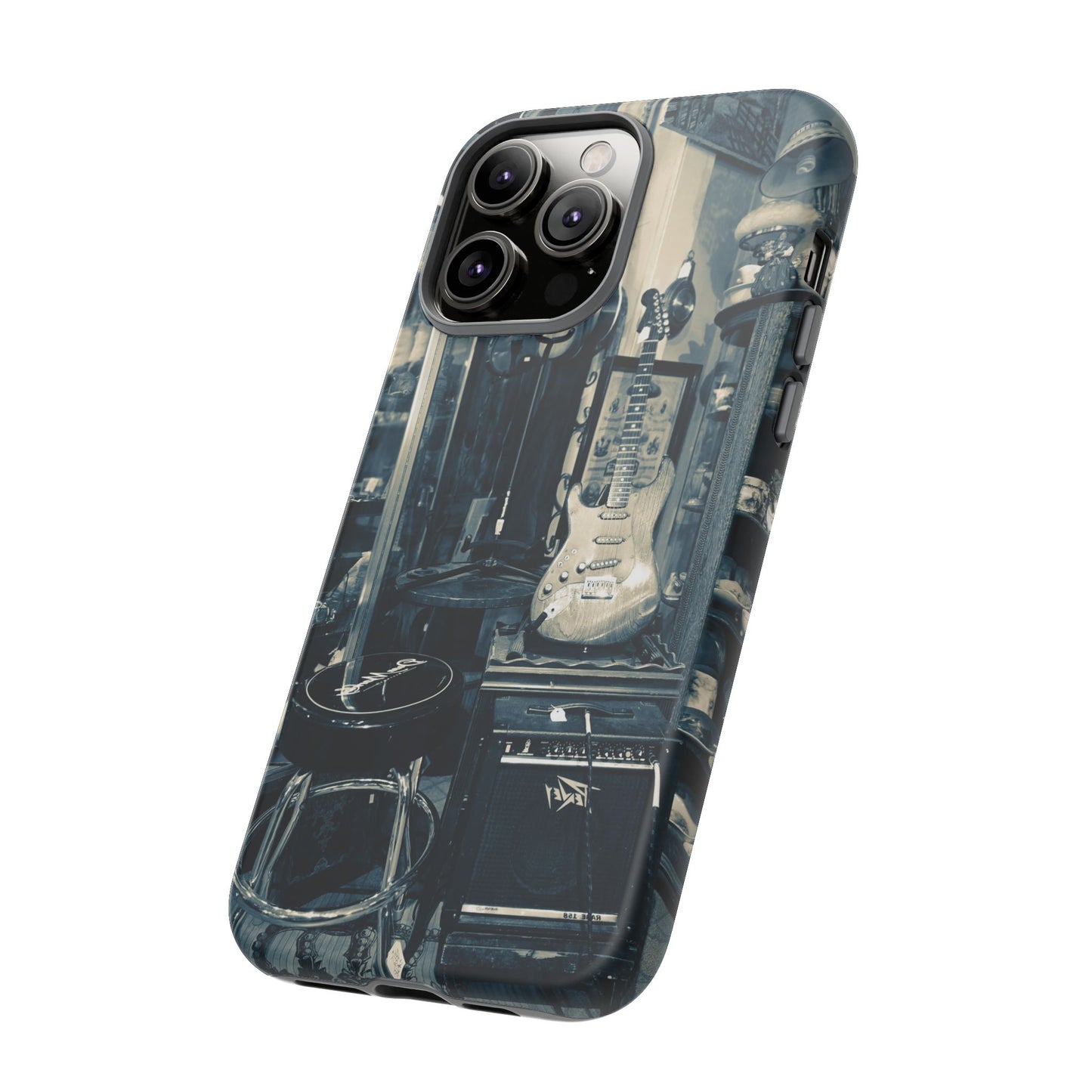Guitar Vintage Phone Case, Tough Cases, Music Lover Gift, Rock & Roll Accessories, Unique Guitar Artwork, Phone Protection
