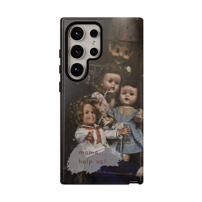 Personalized Creepy Doll Tough Phone Case – Gothic Vintage Graphic