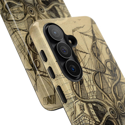 Vintage Kraken Tough Phone Case – Nautical Sea Monster Graphic