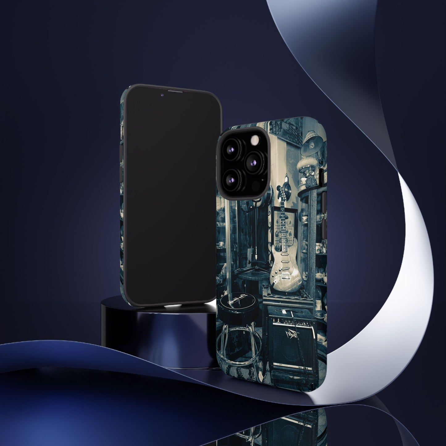 Guitar Vintage Phone Case, Tough Cases, Music Lover Gift, Rock & Roll Accessories, Unique Guitar Artwork, Phone Protection