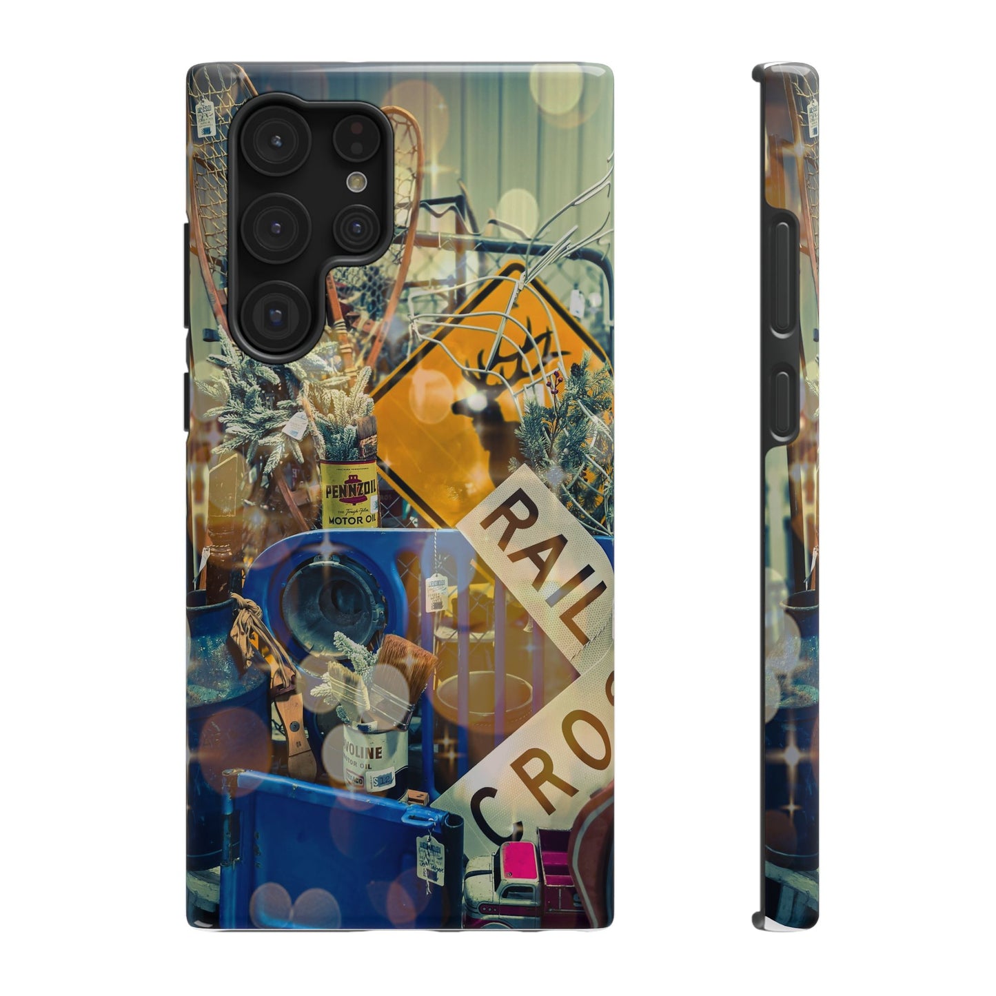 Vintage Railroad Crossing Collage Phone Case