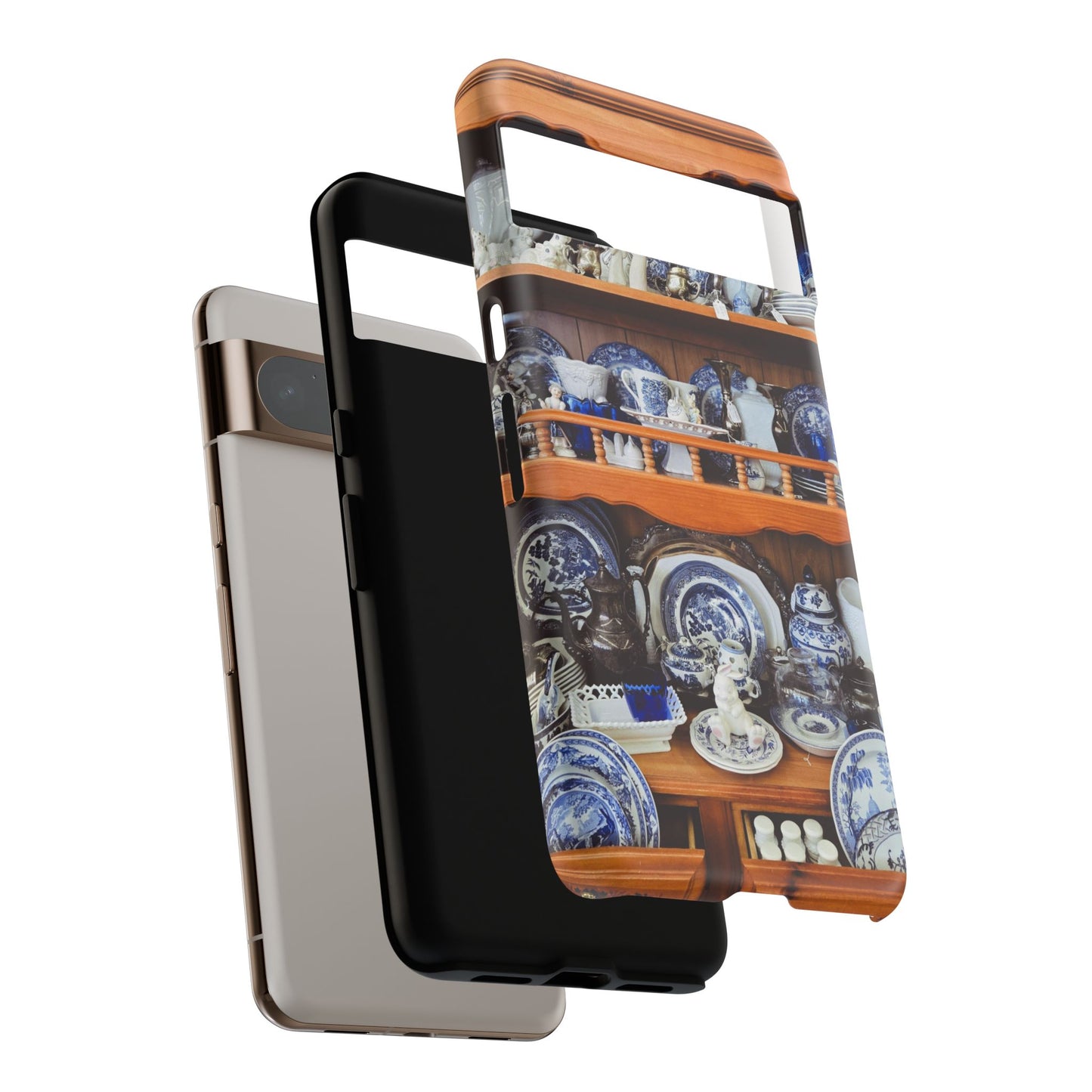Blue & White Curio Charm Tough Phone Case. Classic China-Inspired Design with Timeless Elegance for Your iPhone, Samsung, or Google Pixel