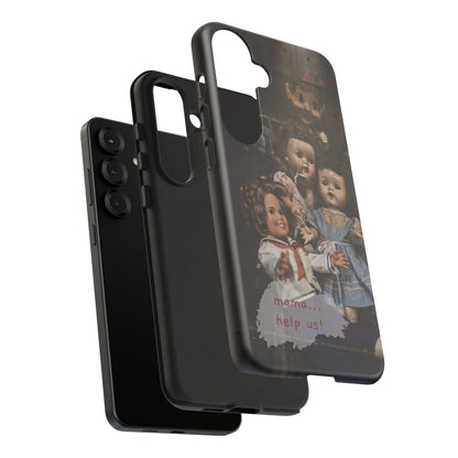 Personalized Creepy Doll Tough Phone Case – Gothic Vintage Graphic