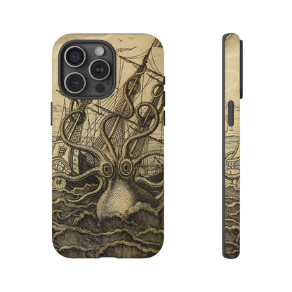 Vintage Kraken Tough Phone Case – Nautical Sea Monster Graphic