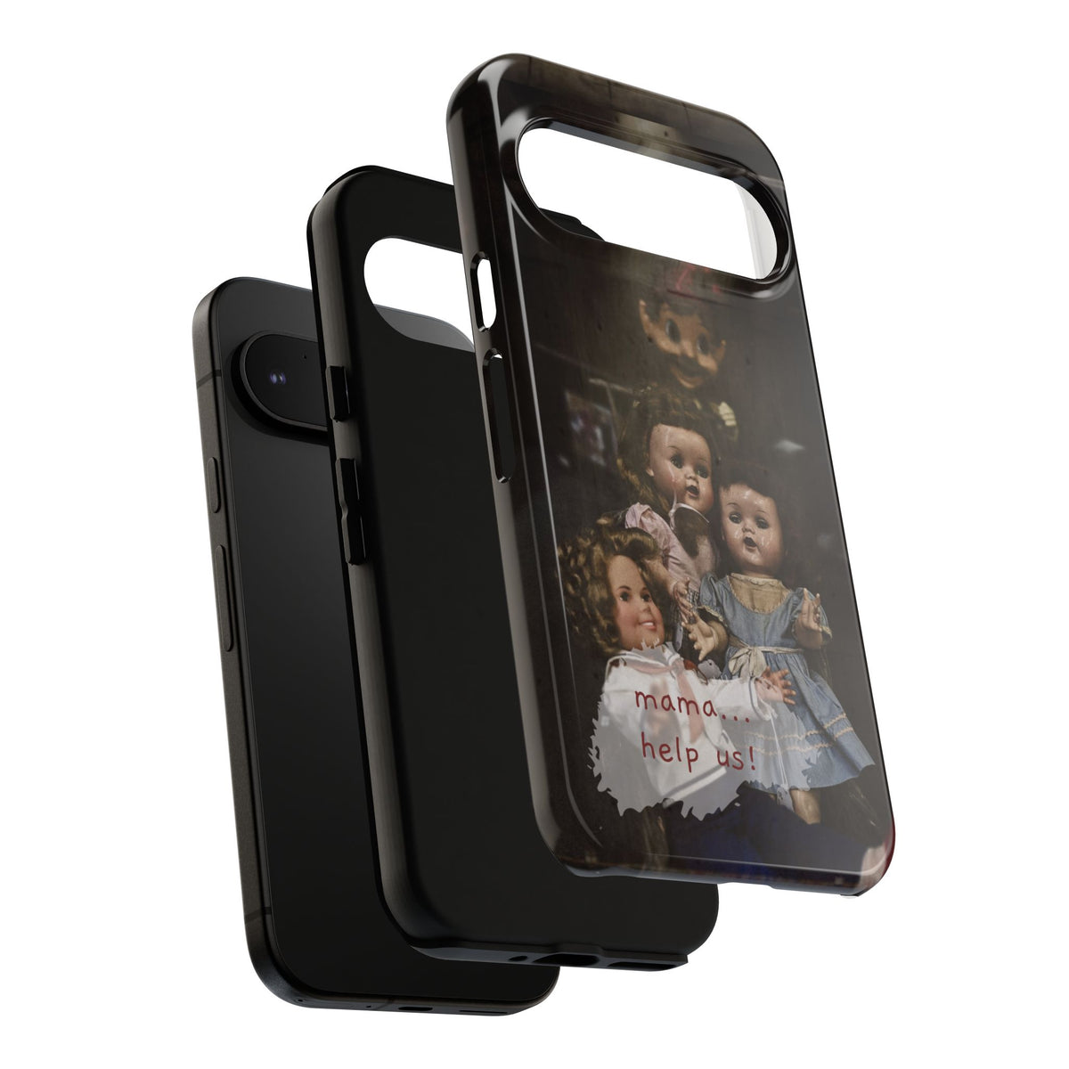 Personalized Creepy Doll Tough Phone Case – Gothic Vintage Graphic