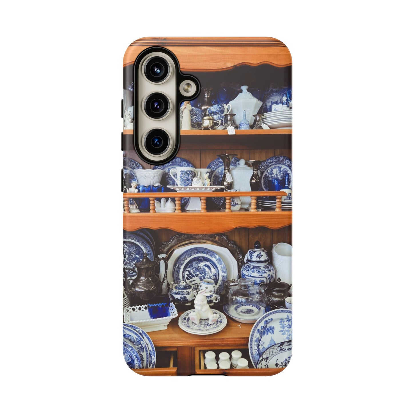 Blue & White Curio Charm Tough Phone Case. Classic China-Inspired Design with Timeless Elegance for Your iPhone, Samsung, or Google Pixel