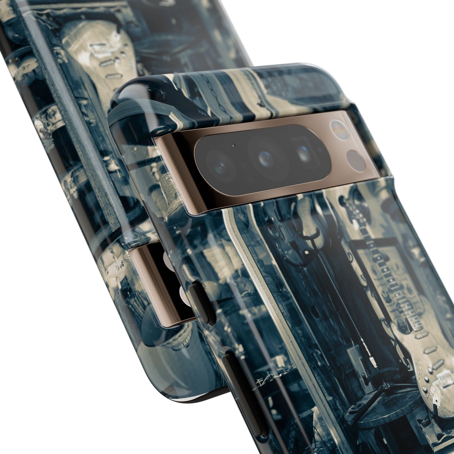 Guitar Vintage Phone Case, Tough Cases, Music Lover Gift, Rock & Roll Accessories, Unique Guitar Artwork, Phone Protection