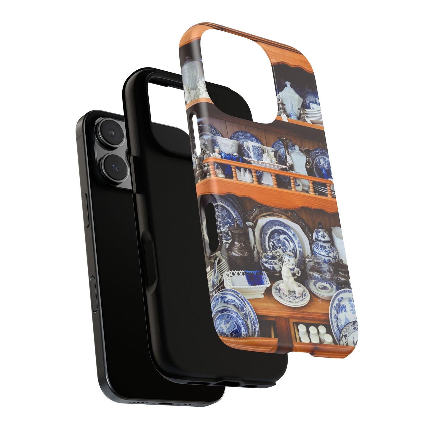Blue & White Curio Charm Tough Phone Case. Classic China-Inspired Design with Timeless Elegance for Your iPhone, Samsung, or Google Pixel
