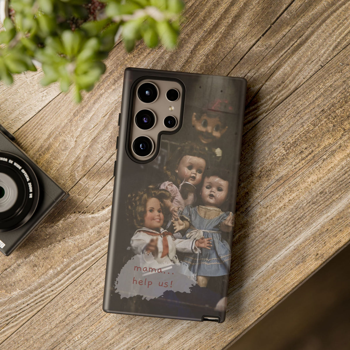 Personalized Creepy Doll Tough Phone Case – Gothic Vintage Graphic