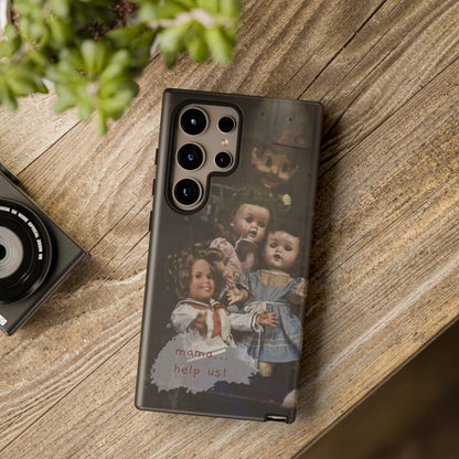 Personalized Creepy Doll Tough Phone Case – Gothic Vintage Graphic