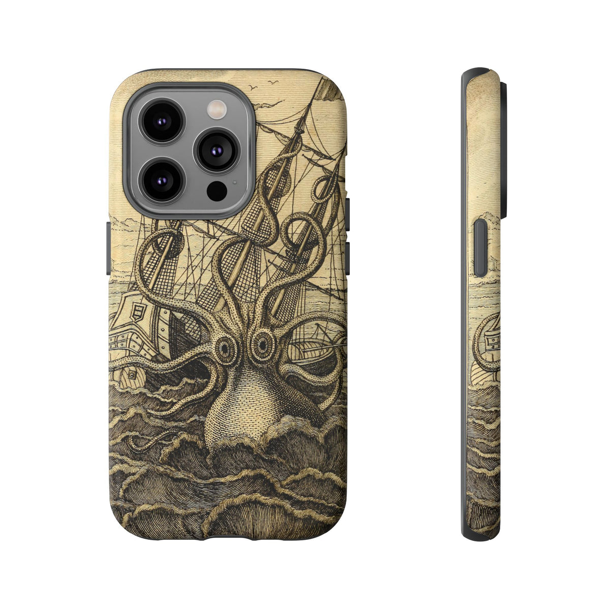 Vintage Kraken Tough Phone Case – Nautical Sea Monster Graphic