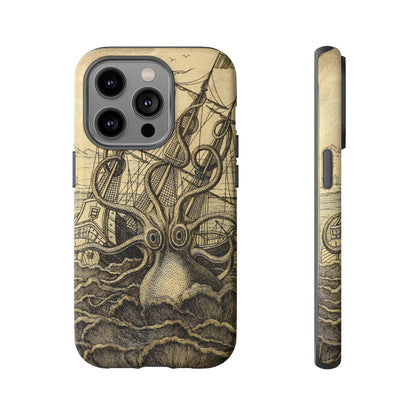 Vintage Kraken Tough Phone Case – Nautical Sea Monster Graphic